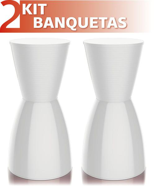 Kit 2 Banquetas Nobe Color Branco - IM In