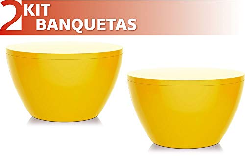 Kit 2 Banquetas Oxy Color Amarelo