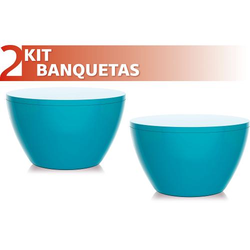 Kit 2 Banquetas Oxy Color Azul