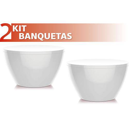 Kit 2 Banquetas Oxy Color Branco