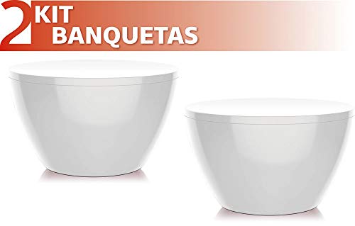 Kit 2 Banquetas Oxy Color Branco