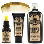 Kit Barba e Cabelo - Shampoo Balm Oleo Pente