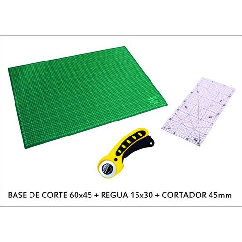 Kit Base de Corte 60x45 + Cortador 45mm + Régua 15x30