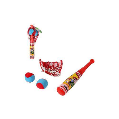 Kit Baseball Infantil com Taco Luva e 2 Bolinhas Esportivo para Crianças