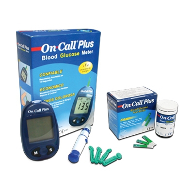 Tudo sobre 'Kit Básico - Medidor de Glicose + Tiras (50 Medições) - On Call Plus'