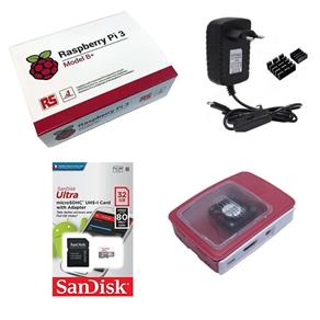 Kit Básico Raspberry Pi 3 B+ Plus - 32Gb Case Official C/ Cooler
