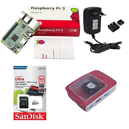 Kit Básico Raspberry Pi 3 Pi3-64gb Case Official C/Cooler