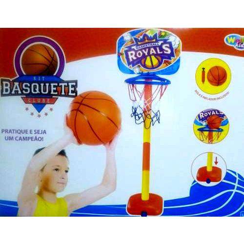 Kit Basquete Infantil com Base Bola e Inflador