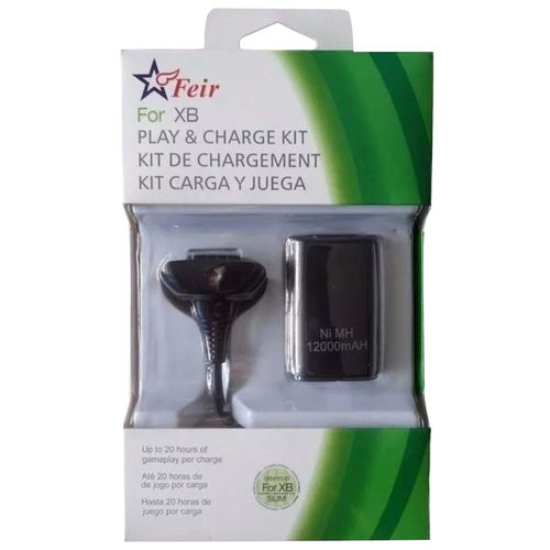 Kit Bateria + Carregador para Controle Xbox 360