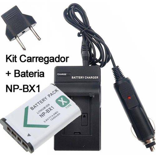 KIT BATERIA + CARREGADOR Sony NP-BX1 para Sony DSC-RX1, DSC-RX100M2, DSC-HX300, HDR-MV1, HDR-AS15, D