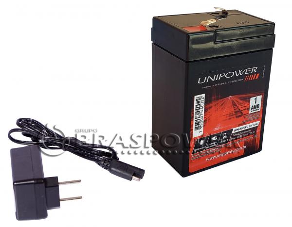 Kit Bateria Selada 6v 4,5ah + Carregador - Brinquedos Eletricos - Unipower