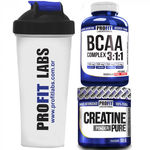 Kit Bcaa Complex 3:1:1 + Creatina Pura + Coqueteleira Pro Fit