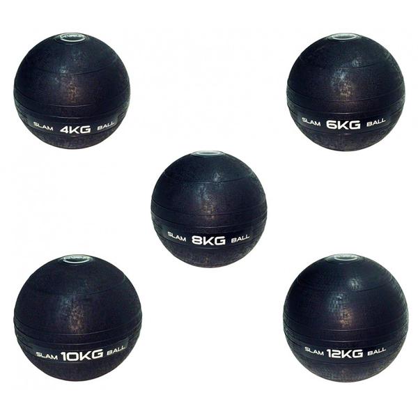 Kit Bola Medicine Slam Ball para Crossfit 5 Peças 4, 6, 8, 10 e 12 Kg LIVEUP
