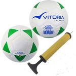 Kit 2 Bolas Futsal Vitoria Brx 50 Sub 9 (6 a 8 Anos) + Bomba Ar
