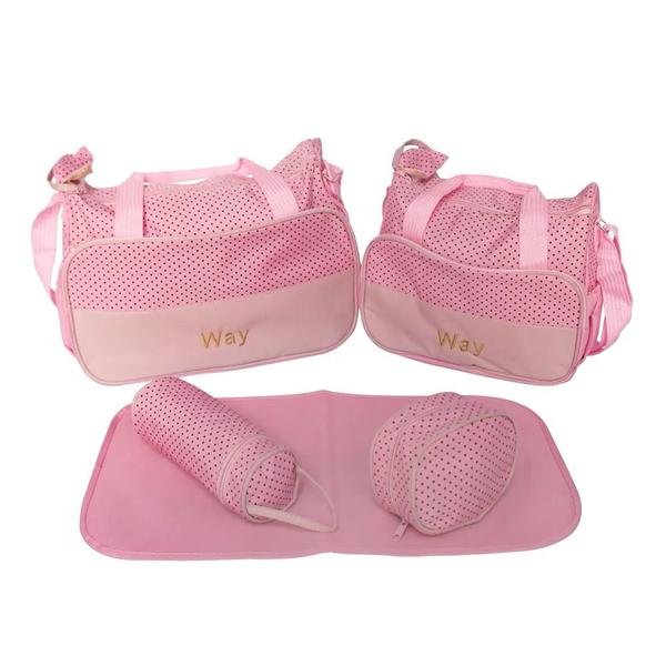 Kit Bolsa de Maternidade com 5 Peças Rosa Importway