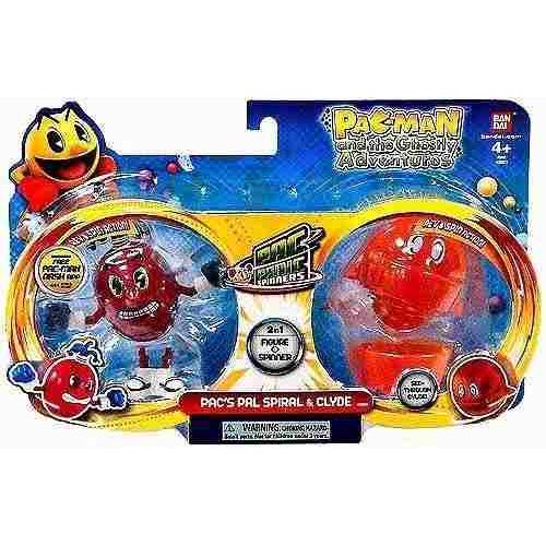 Tudo sobre 'Kit Bonecos Pac Man Panic Spinners Bandai Pac Spiral e Clyde'