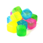 Kit c/10 cubos de gelo artificial ecológico colorido reutilizável