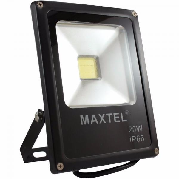 Kit C/ 10 Refletor Holofote de Led Maxtel 20w Branco Bivolt