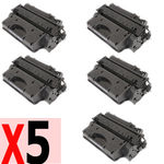 Kit C/ 5 Toner Compatível C/ Hp Ce505a 05a 505a Cf280a 80a 280a P2050 P2035 P2055 Chinamate 2.3k