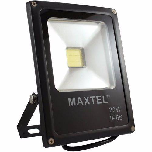Refletor de Led Maxtel 20w Branco Bivolt Holofote Ip66
