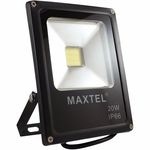 Kit C/ 2 Refletor Holofote de Led Maxtel 20w Branco Bivolt