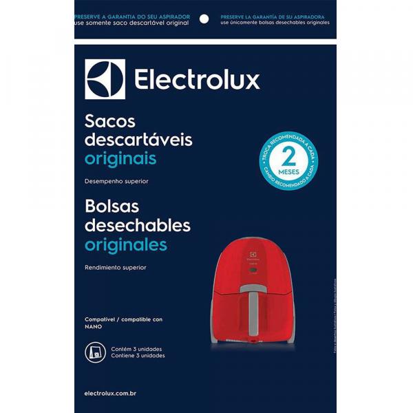 Kit C/ 3 Sacos Descartáveis Aspirador Electrolux Nano/ Neo 30/ Neo 31