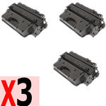 Kit C/ 3 Toner Compatível C/ Hp Ce505a 05a 505a Cf280a 80a 280a P2050 P2035 P2055 Chinamate 2.3k