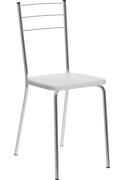 Kit 2 Cadeiras 1703 Napa Cromado Móveis Carraro Branco