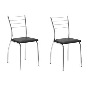 Kit 2 Cadeiras 1700 - Carraro Móveis - Preto