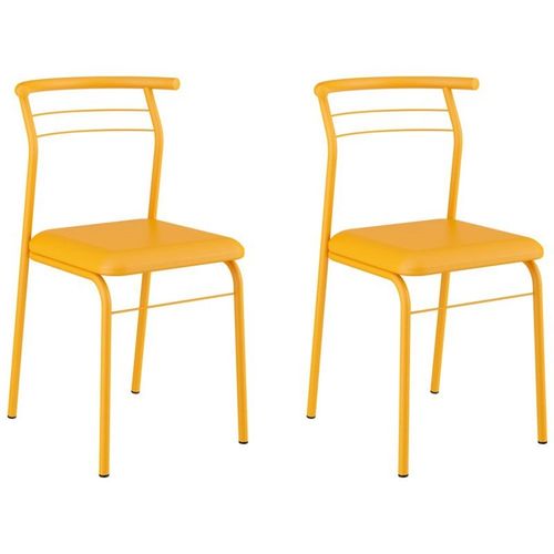 Kit 2 Cadeiras 1708 Amarelo - Carraro