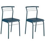 Kit 2 Cadeiras 1708 Azul - Carraro