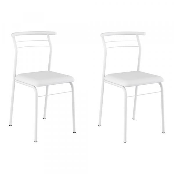 Kit 2 Cadeiras 1708 Branco - Carraro Móveis