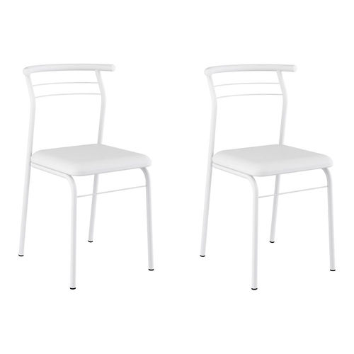 Kit 2 Cadeiras 1708 Branco - Carraro Móveis