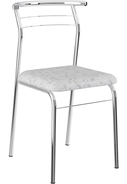 Kit 2 Cadeiras 1708 Tecil Fantasia Branco Carraro Móveis