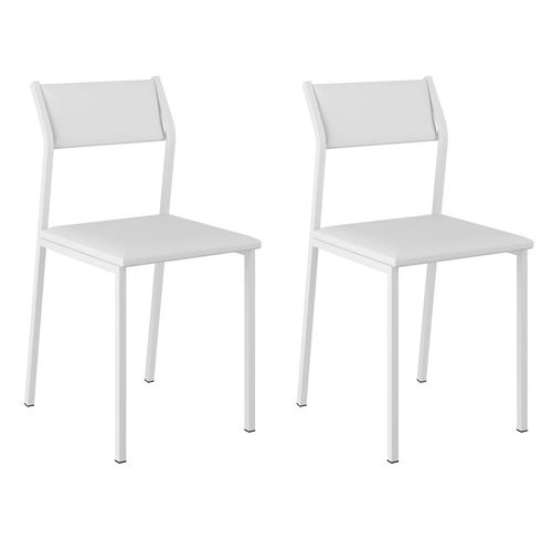 Kit 2 Cadeiras 1709 Branco - Carraro Móveis