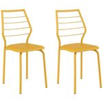 Kit 2 Cadeiras 1716 Amarelo - Carraro