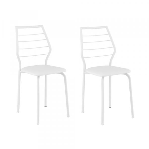 Kit 2 Cadeiras 1716 Branco - Carraro Móveis