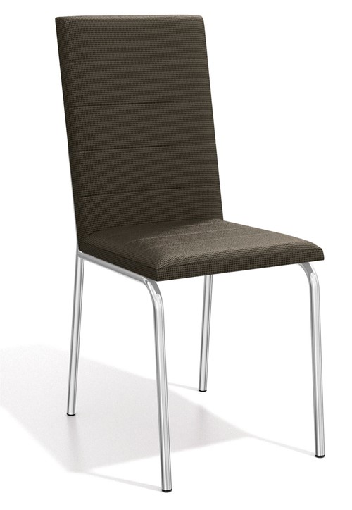 Kit 2 Cadeiras Amsterdã Cromada de Metal Marrom Kappesberg