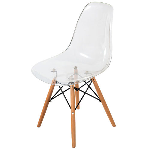 Kit 2 Cadeiras Charles Eames Acrílico Transparente Umix 332
