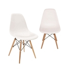 Kit 2 Cadeiras Charles Eames Eiffel Wood Design Varias Cores