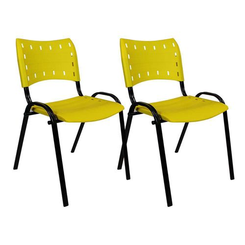 Kit 2 Cadeiras Colors Amarela