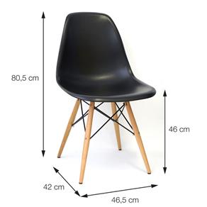 KIT 2 Cadeiras de Jantar OR-1102b Or Design - PRETO