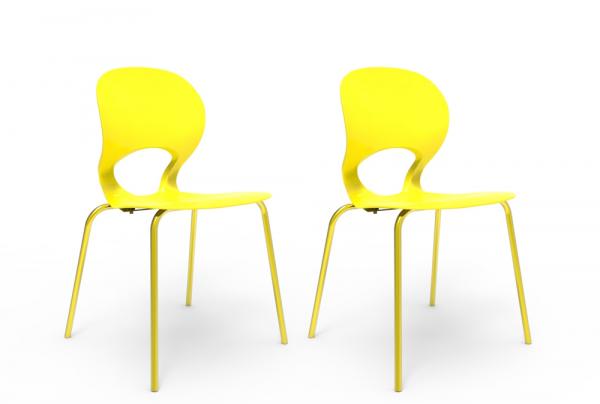 Kit 2 Cadeiras Eclipse Amarela - Im In