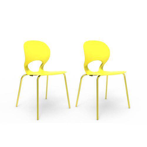Kit 2 Cadeiras Eclipse Amarela