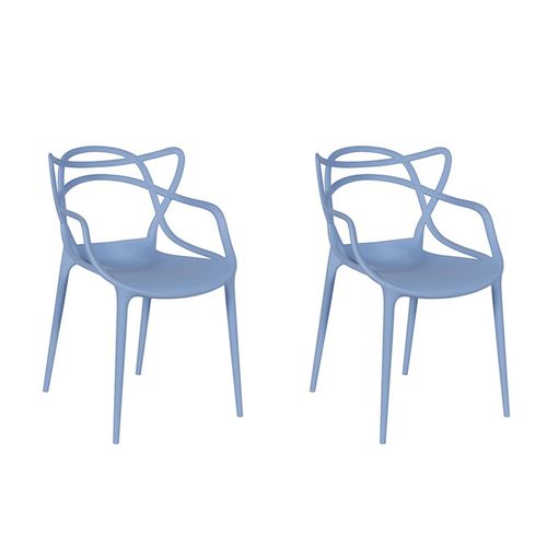 Kit 2 Cadeiras em Polipropileno Azul