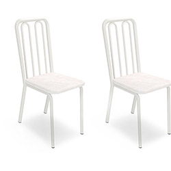 Kit 2 Cadeiras Espanha Branca - Kappesberg