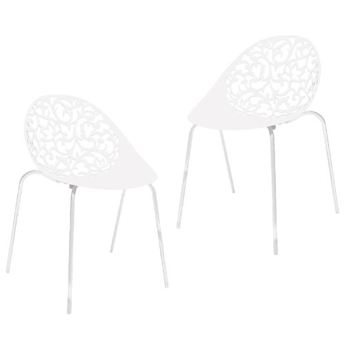 Kit 2 Cadeiras Fiorita Branco