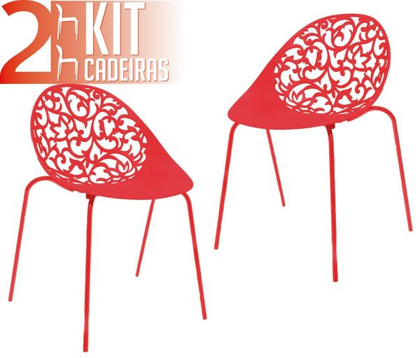 Kit 2 Cadeiras Fiorita Vermelho - IM In