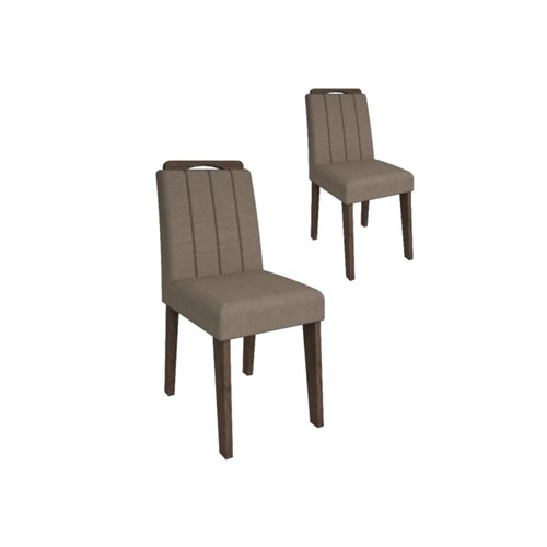 Kit 2 Cadeiras para Sala de Jantar Elisa Marrocos/Canela - Cimol Móveis