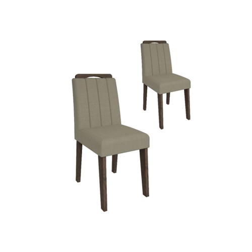 Kit 2 Cadeiras para Sala de Jantar Elisa Marrocos/Caramelo - Cimol Móveis